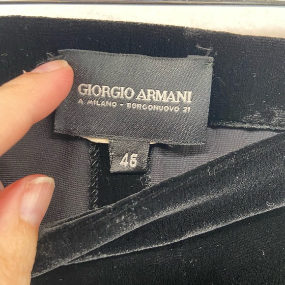 Giorgio Armani Black Velvet Pants Size 46‎ US XL - Picture 2 of 7